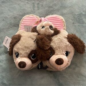 Little Kids Puppy Slippers and Wrist Huggers Slap Bracelet